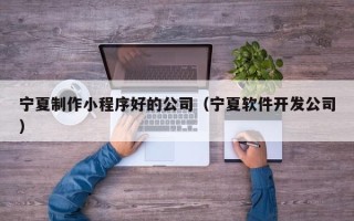 渭南宁夏制作小程序好的公司（宁夏软件开发公司）