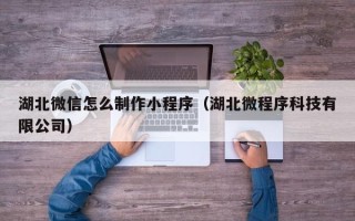 渭南湖北微信怎么制作小程序（湖北微程序科技有限公司）